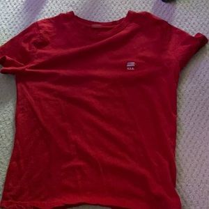Brandy red short sleeve tee